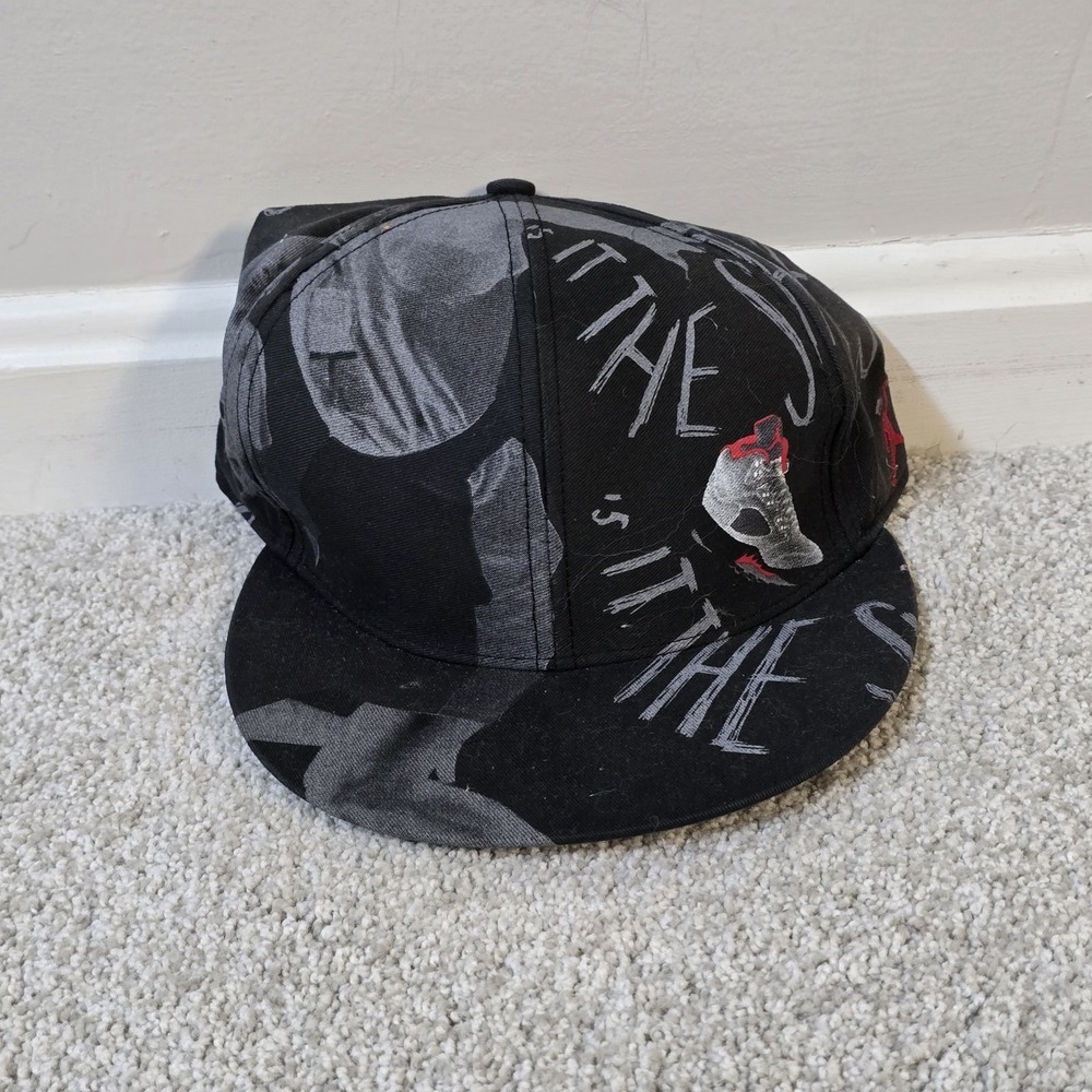 Air Jordan Hat Men 7 5/8 Black Its The Shoes Jumpman Fitted Cap
